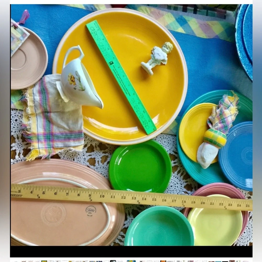 🧈  YELLOW FIESTAWARE, LEAD FREE 5 Piece Place Setting w/out Box